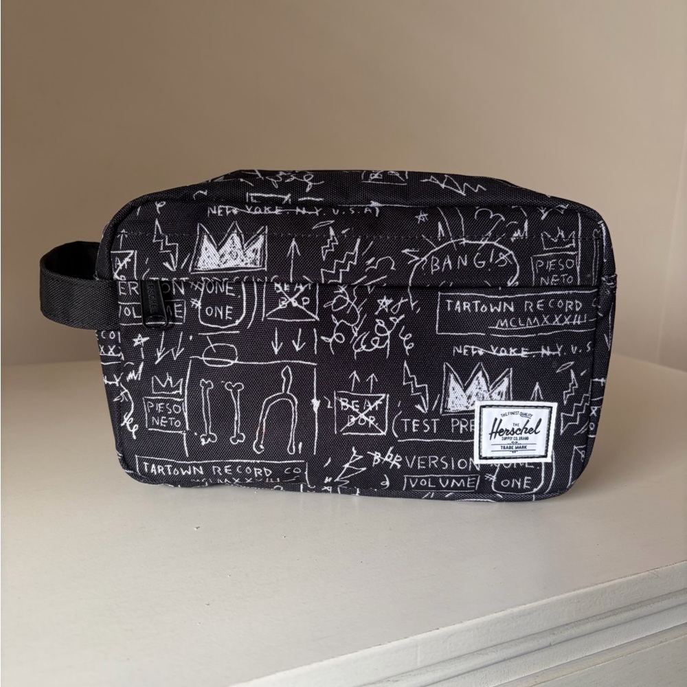 Unused Herschel Supply Co. Chapter Travel Kit in "Basquiat Beat Bop" print.